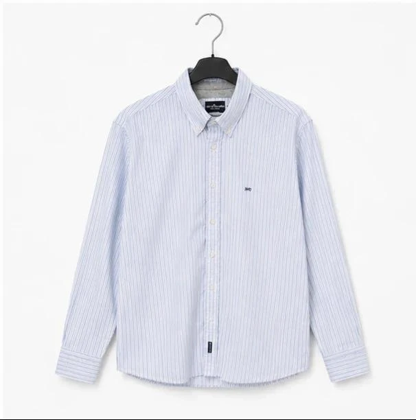 Chemise McGregor homme Oxford rayée bleu ciel - Taille M